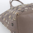 Jimmy Choo Tote Bag Leather Gray Auth bs33580-11