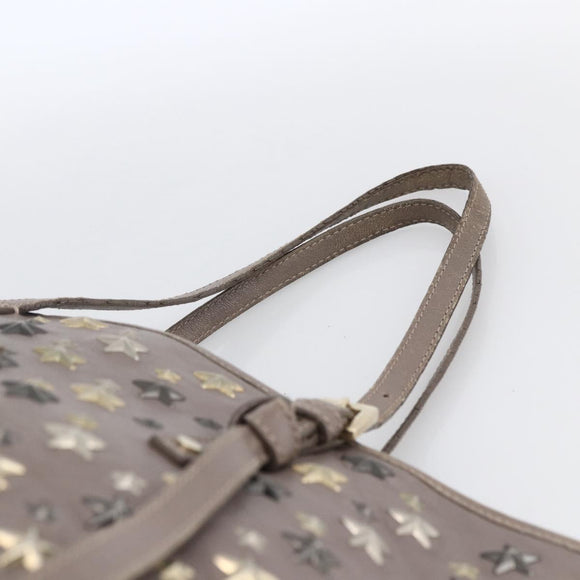 Jimmy Choo Tote Bag Leather Gray Auth bs33580