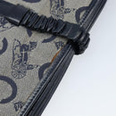 CELINE C Macadam Canvas Shoulder Bag Marine Gold Auth bs33582-10