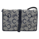 CELINE C Macadam Canvas Shoulder Bag Marine Gold Auth bs33582-2