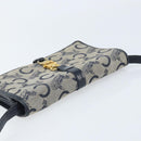 CELINE C Macadam Canvas Shoulder Bag Marine Gold Auth bs33582-6
