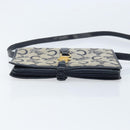 CELINE C Macadam Canvas Shoulder Bag Marine Gold Auth bs33582-5