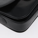 CELINE Horse Carriage Shoulder Bag Leather Black Gold Auth bs33584-10