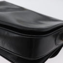 CELINE Horse Carriage Shoulder Bag Leather Black Gold Auth bs33584-13