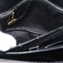 CELINE Horse Carriage Shoulder Bag Leather Black Gold Auth bs33584-21