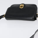 CELINE Horse Carriage Shoulder Bag Leather Black Gold Auth bs33584-6