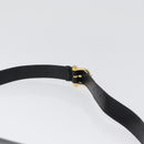 CELINE Horse Carriage Shoulder Bag Leather Black Gold Auth bs33584-8