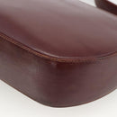 CARTIER Must Line Shoulder Bag Leather Bordeaux Gold Auth bs33585-15