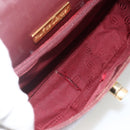 CARTIER Must Line Shoulder Bag Leather Bordeaux Gold Auth bs33585-11