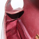 CARTIER Must Line Shoulder Bag Leather Bordeaux Gold Auth bs33585-20