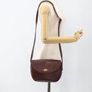 CARTIER Must Line Shoulder Bag Leather Bordeaux Gold Auth bs33585-21