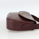 CARTIER Must Line Shoulder Bag Leather Bordeaux Gold Auth bs33585-4