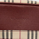 BURBERRY Nova Check Shoulder Bag Canvas Beige Gold Auth bs33586-14