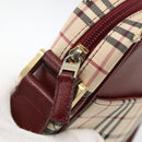 BURBERRY Nova Check Shoulder Bag Canvas Beige Gold Auth bs33586-15