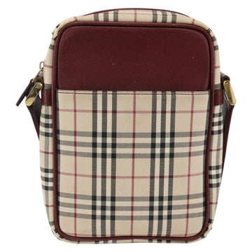 BURBERRY Nova Check Shoulder Bag Canvas Beige Gold Auth bs33586 - 0