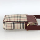 BURBERRY Nova Check Shoulder Bag Canvas Beige Gold Auth bs33586-5
