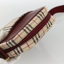 BURBERRY Nova Check Shoulder Bag Canvas Beige Gold Auth bs33586-6
