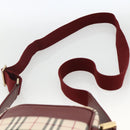 BURBERRY Nova Check Shoulder Bag Canvas Beige Gold Auth bs33586-8