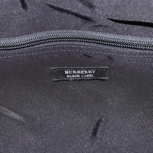 BURBERRY Nova Check Black label Hand Bag Nylon Silver Black Auth bs33588