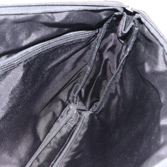 BURBERRY Nova Check Black label Hand Bag Nylon Silver Black Auth bs33588