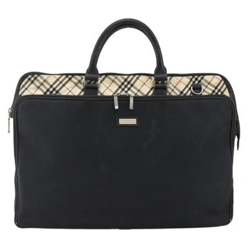 BURBERRY Nova Check Black label Hand Bag Nylon Silver Black Auth bs33588 - 0