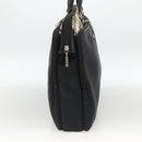 BURBERRY Nova Check Black label Hand Bag Nylon Silver Black Auth bs33588-4