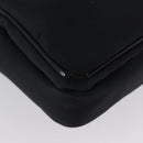 BURBERRY Nova Check Black label Hand Bag Nylon Silver Black Auth bs33588-8