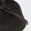 GUCCI Bamboo Hand Bag Nylon Khaki Silver 001 3754 1657 Auth bs33590-10