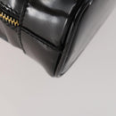 GUCCI Bamboo Body Bag Patent leather Black Gold Auth bs33591-9