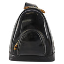 GUCCI Bamboo Body Bag Patent leather Black Gold Auth bs33591-13