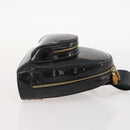 GUCCI Bamboo Body Bag Patent leather Black Gold Auth bs33591-3