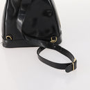 GUCCI Bamboo Body Bag Patent leather Black Gold Auth bs33591-7
