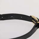 GUCCI Bamboo Body Bag Patent leather Black Gold Auth bs33591-8