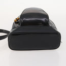 GUCCI Bamboo Body Bag Patent leather Black Gold Auth bs33591-5
