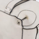 Chloe Hand Bag Leather White Silver Auth bs33592-9