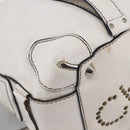 Chloe Hand Bag Leather White Silver Auth bs33592-14