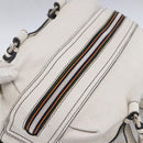 Chloe Hand Bag Leather White Silver Auth bs33592-6