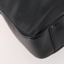 GUCCI Bamboo Hand Bag Leather 2way Black Gold 001 1705 1638 Auth bs33593-13