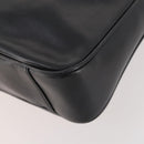 GUCCI Bamboo Hand Bag Leather 2way Black Gold 001 1705 1638 Auth bs33593-14