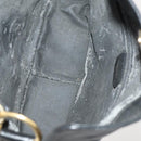 GUCCI Bamboo Hand Bag Leather 2way Black Gold 001 1705 1638 Auth bs33593-16