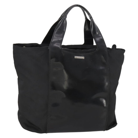 GUCCI Boston Bag Nylon Black Silver 019 2855 0530 508 Auth bs33595