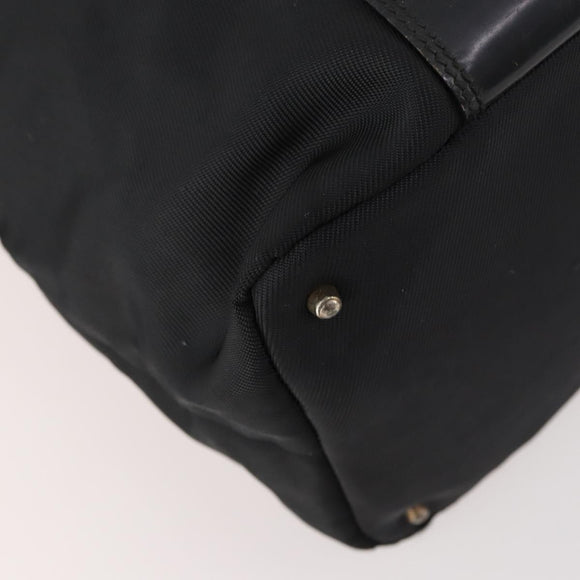 GUCCI Boston Bag Nylon Black Silver 019 2855 0530 508 Auth bs33595