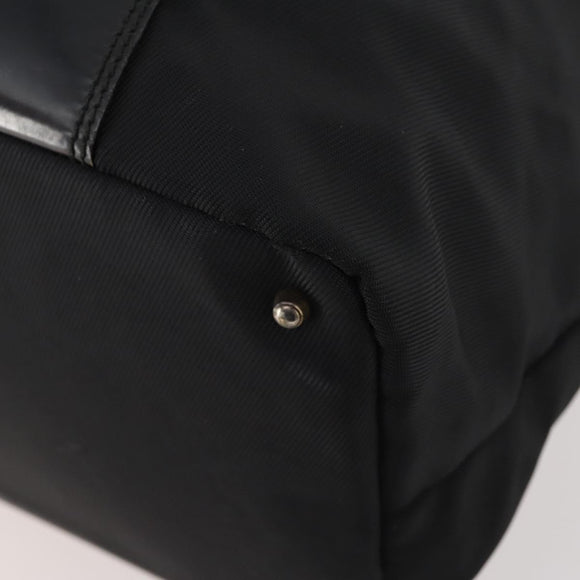 GUCCI Boston Bag Nylon Black Silver 019 2855 0530 508 Auth bs33595