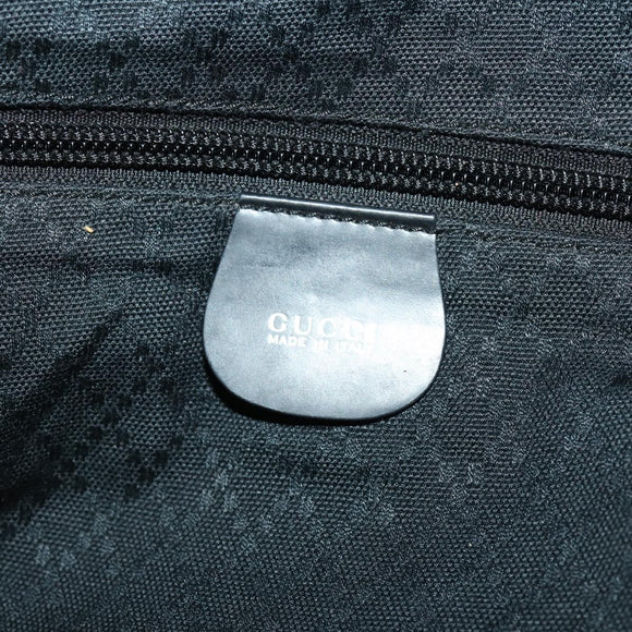 GUCCI Boston Bag Nylon Black Silver 019 2855 0530 508 Auth bs33595