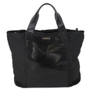 GUCCI Boston Bag Nylon Black Silver 019 2855 0530 508 Auth bs33595-2