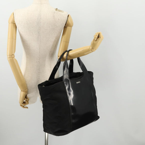 GUCCI Boston Bag Nylon Black Silver 019 2855 0530 508 Auth bs33595