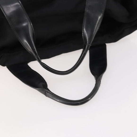 GUCCI Boston Bag Nylon Black Silver 019 2855 0530 508 Auth bs33595