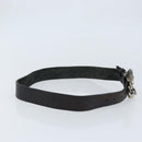 GUCCI Belt Leather 42.5"" Brown Silver 256262 Auth bs33597-4