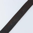 GUCCI Belt Leather 42.5"" Brown Silver 256262 Auth bs33597-7