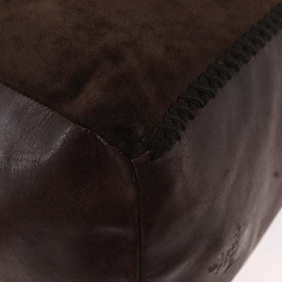 PRADA Shoulder Bag Suede Brown Auth bs33600